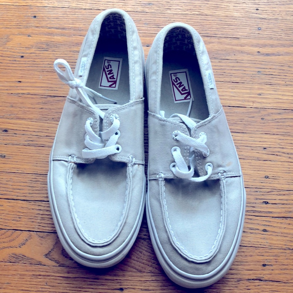 Tan boat vans shoes size 9.5 mens